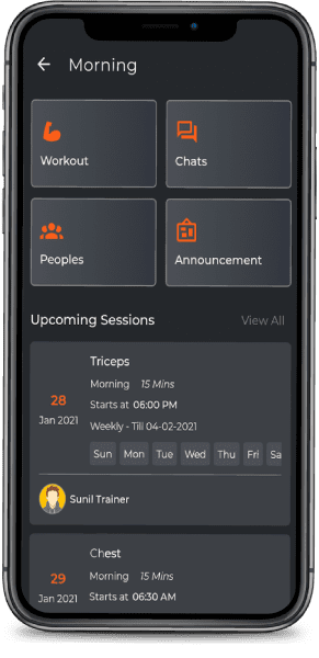 Showing the Features of the fitness app