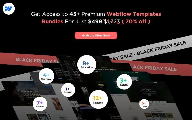 45+ Best Black Friday Webflow Templates Deal in 2024 – Save Up to 70%
